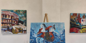 Εγκαινιάστηκε η έκθεση ζωγραφικής της Κωνσταντίνας Νικήτα - Κρατημένου στα Λαγκάδια