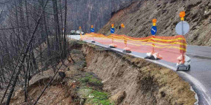 Οδικός άξονας Καστανιάς–Μόσιας | Σε συνεργασία Περιφέρειας και ΕΑΓΜΕ η γεωλογική εκτίμηση στο σημείο υποχώρησης