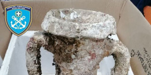 Στόμιο αμφορέα εντοπίστηκε στη θαλάσσια περιοχή ανοικτά της Κυλλήνης