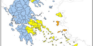 Ο χάρτης πρόβλεψης κινδύνου πυρκαγιάς για τη Δευτέρα, 6 Ιουλίου