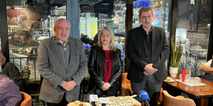 Ο Γιώργος Παπαηλιού στην κοπή πίτας της Νομαρχιακής Επιτροπής ΣΥΡΙΖΑ-Π.Σ. Αρκαδίας