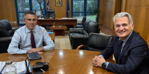 Συνάντηση του Περιφερειάρχη Δημήτρη Πτωχού με τον Υπουργό Υποδομών και Μεταφορών Χρίστο Δήμα