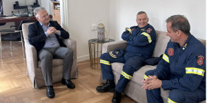 Συνάντηση του Περιφερειάρχη Πελοποννήσου Δημήτρη Πτωχού με τον Υποστράτηγο ΠΣ Βασίλη Σολδάτο