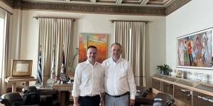 Συνάντηση Δήμαρχου Γορτυνίας Ευστάθιου Κούλη  με το Δήμαρχο Αθηναίων Χάρη Δούκα στην Αθήνα