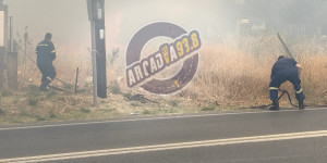 Φωτιά στο 3ο χλμ. Τρίπολης - Σπάρτης