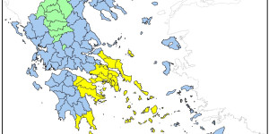 Ο χάρτης επικινδυνότητας εκδήλωσης πυρκαγιάς για τη Δευτέρα (22/09)