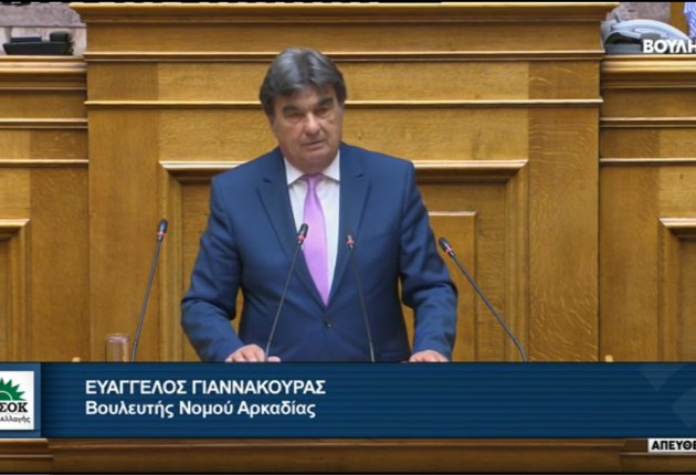 Γιαννακούρας στη Βουλή: «Το νερό είναι δημόσιο αγαθό»
