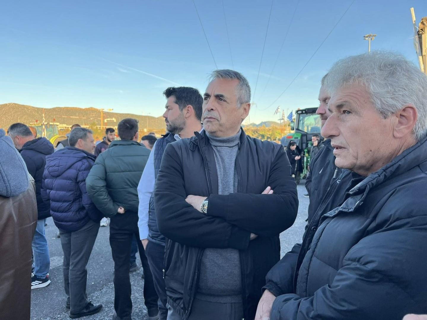 Στο μπλόκο των αγροτών στην Τρίπολη και ο Κώστας Τζιούμης