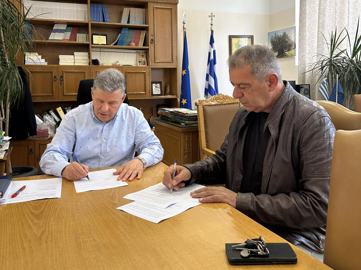 Υπογραφή σύμβασης έργου ΓΟΕΒ και προμήθειας ασφαλτομίγματος στην ΠΕ Μεσσηνίας